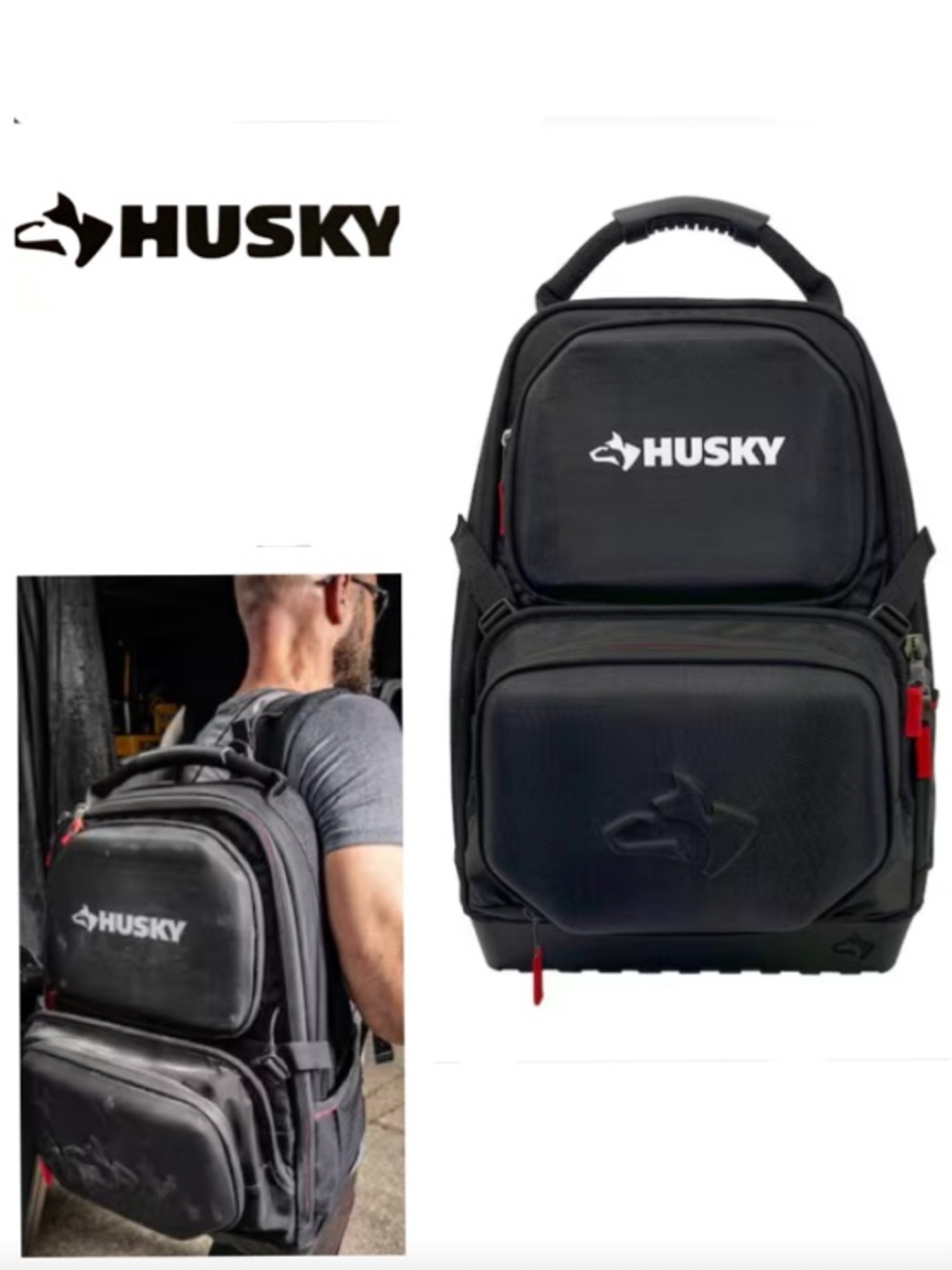 LIKE NEW!  Husky Heavy Duty PRO Tool Backpack 14”